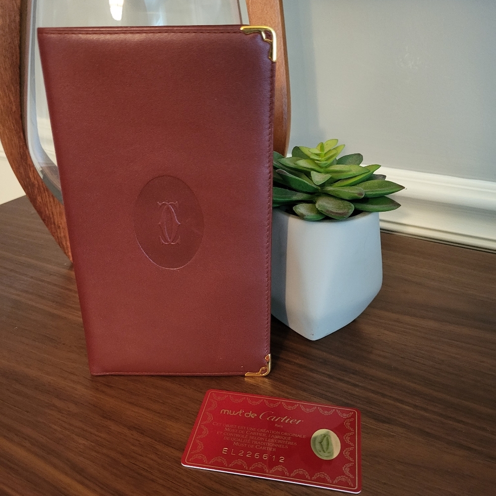 Cartier Leather Wallet with Auth. Card